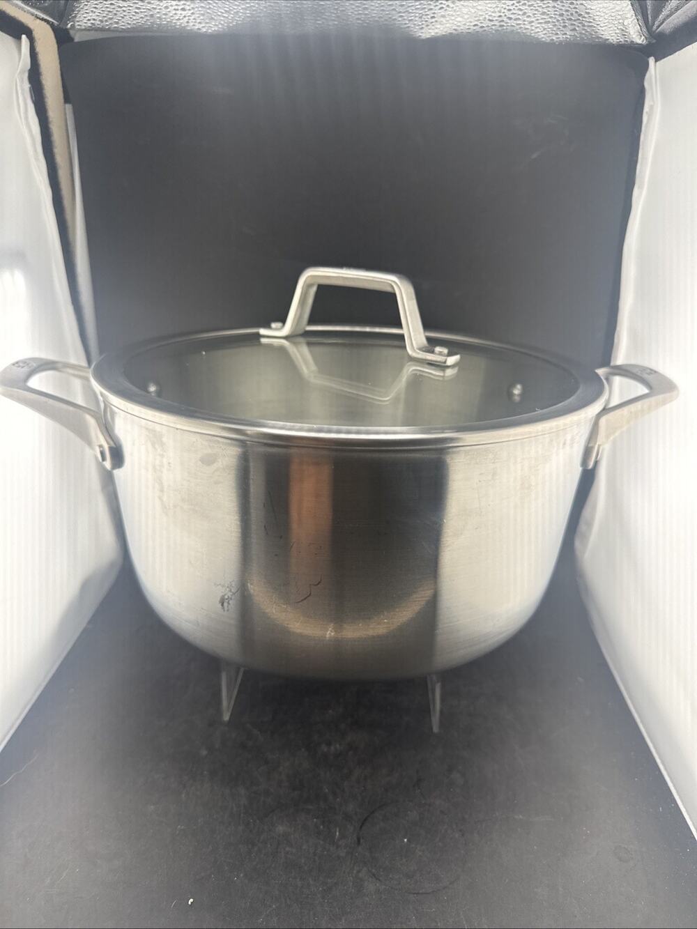 Calphalon Premier 6 Qt Stainless Steel Stock Pot with Lid RLT806 Dishwasher Safe